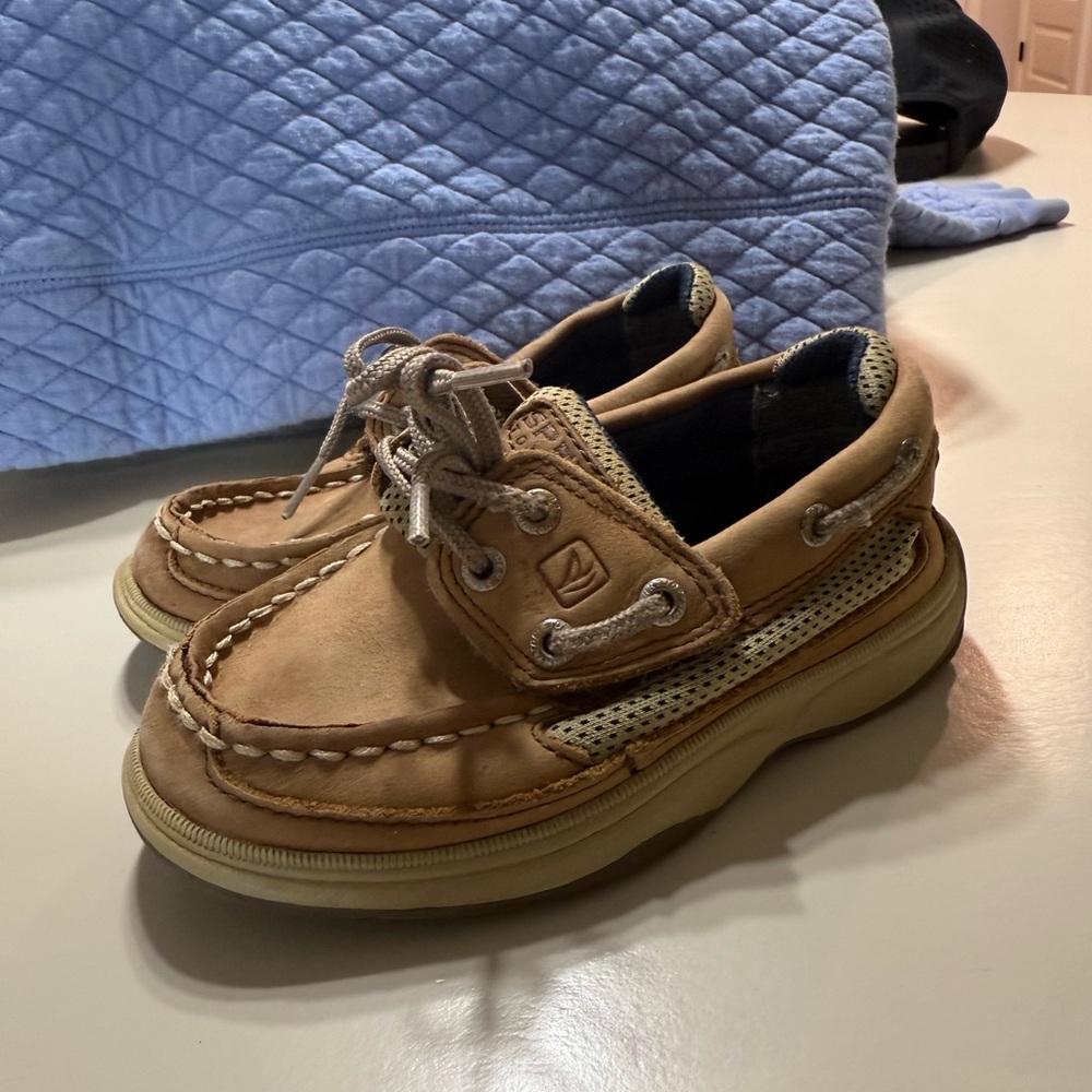 Sperry Kids Tan Boat Shoes